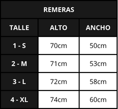 Tabla de talles